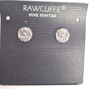 Rawcliffe Vintage Pewter Pomeranian Earrings